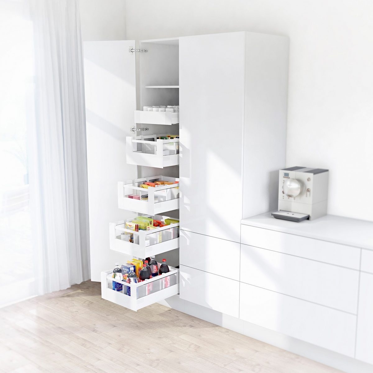 Blum Introduces A Unique Space Tower Storage Product For The Kitchen